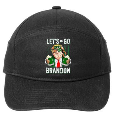 Happy St Patricks day Let's Go Beer Brandon Trump Leprechaun  7-Panel Snapback Hat