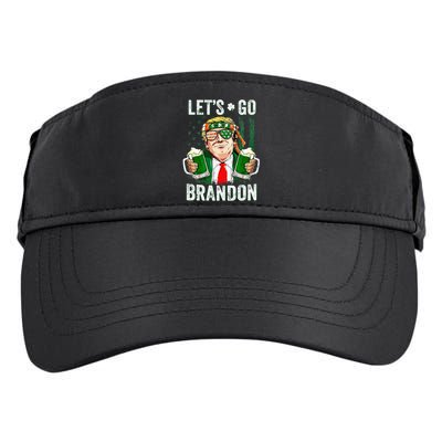 Happy St Patricks day Let's Go Beer Brandon Trump Leprechaun  Adult Drive Performance Visor