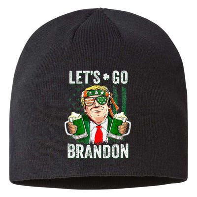 Happy St Patricks day Let's Go Beer Brandon Trump Leprechaun  Sustainable Beanie