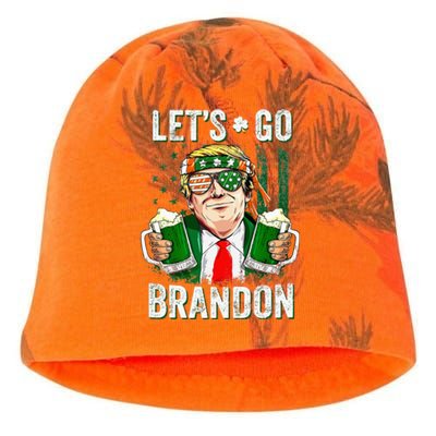 Happy St Patricks day Let's Go Beer Brandon Trump Leprechaun  Kati - Camo Knit Beanie