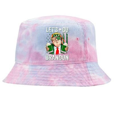 Happy St Patricks day Let's Go Beer Brandon Trump Leprechaun  Tie-Dyed Bucket Hat