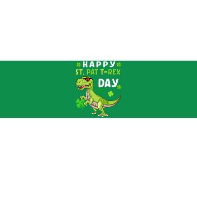 Happy St Patricks Day Dinosaur Trex Lucky Bumper Sticker