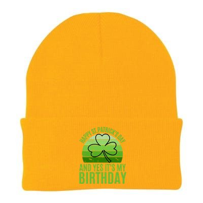 Happy St Patricks Day And Yes ItS My Birthday Knit Cap Winter Beanie