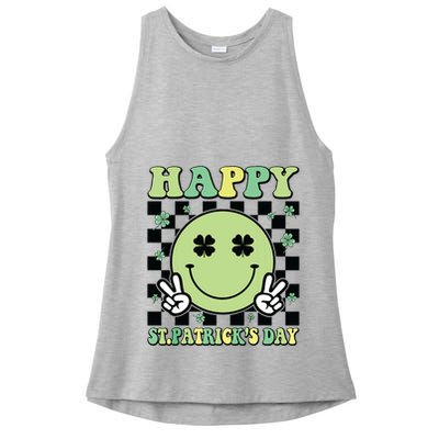 Happy St Patricks Day St Paddys Day Retro Ladies PosiCharge Tri-Blend Wicking Tank