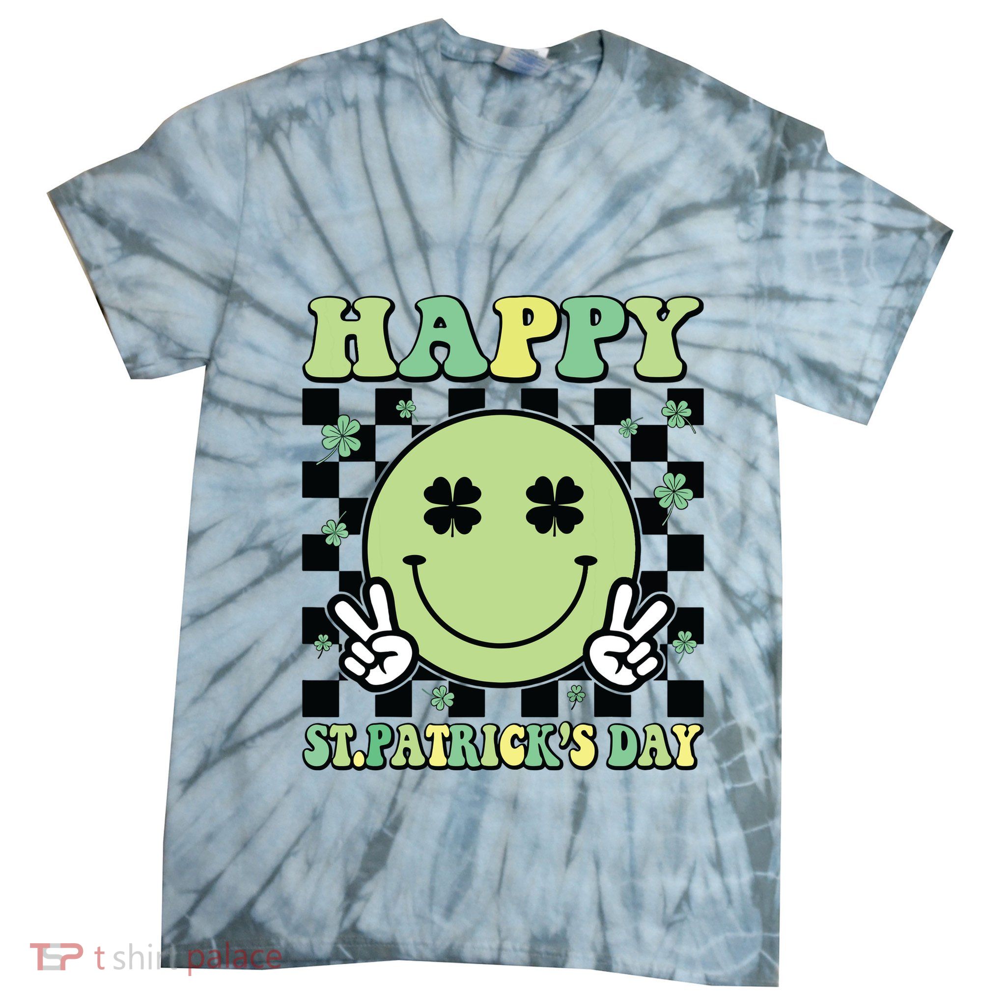 Happy St Patricks Day St Paddys Day Retro Tie-Dye T-Shirt
