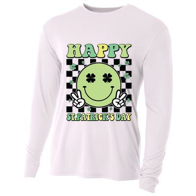 Happy St Patricks Day St Paddys Day Retro Cooling Performance Long Sleeve Crew