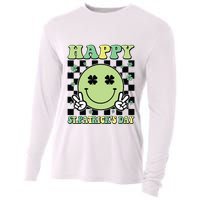 Happy St Patricks Day St Paddys Day Retro Cooling Performance Long Sleeve Crew