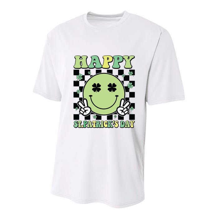 Happy St Patricks Day St Paddys Day Retro Youth Performance Sprint T-Shirt