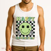 Happy St Patricks Day St Paddys Day Retro Tank Top