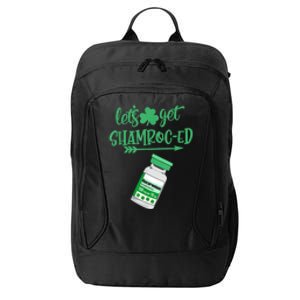 Happy St Patricks Day LetS Get Shamroced Lucky Nurse Nurse Gift City Backpack