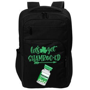 Happy St Patricks Day LetS Get Shamroced Lucky Nurse Nurse Gift Impact Tech Backpack