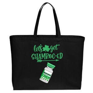 Happy St Patricks Day LetS Get Shamroced Lucky Nurse Nurse Gift Cotton Canvas Jumbo Tote