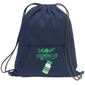 Happy St Patricks Day LetS Get Shamroced Lucky Nurse Nurse Gift Sweatshirt Cinch Pack Bag