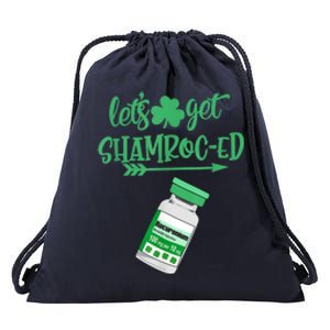 Happy St Patricks Day LetS Get Shamroced Lucky Nurse Nurse Gift Drawstring Bag