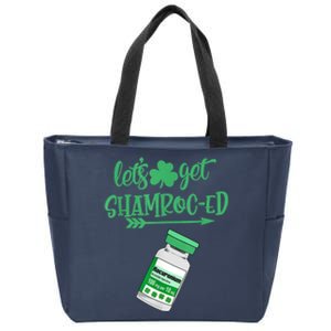 Happy St Patricks Day LetS Get Shamroced Lucky Nurse Nurse Gift Zip Tote Bag