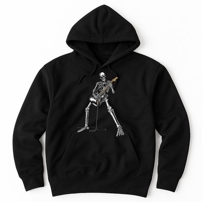 Halloween Skeleton Playing Guitar Rock And Roll Band Tees Hoodie