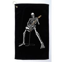 Halloween Skeleton Playing Guitar Rock And Roll Band Tees Golf Towel