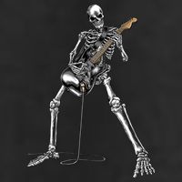Halloween Skeleton Playing Guitar Rock And Roll Band Tees Golf Towel