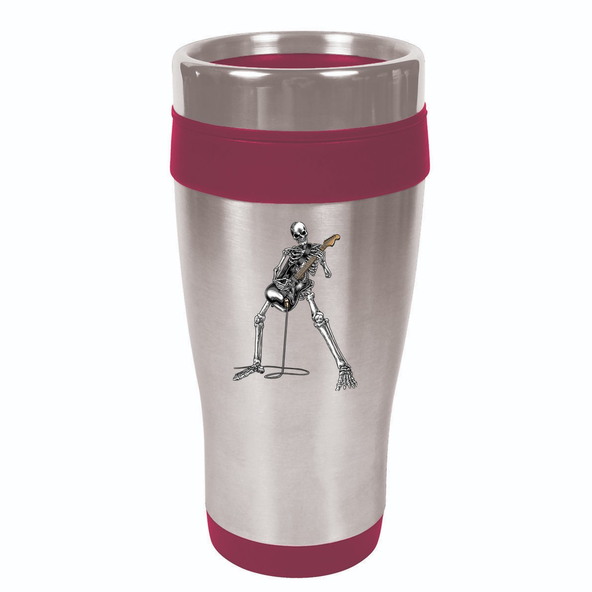 Halloween Skeleton Playing Guitar Rock And Roll Band Tees 16oz Travel Tumbler