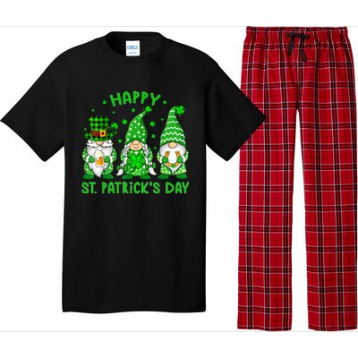 Happy St Patrick's Day Three Gnomes Shamrock Women Pajama Set