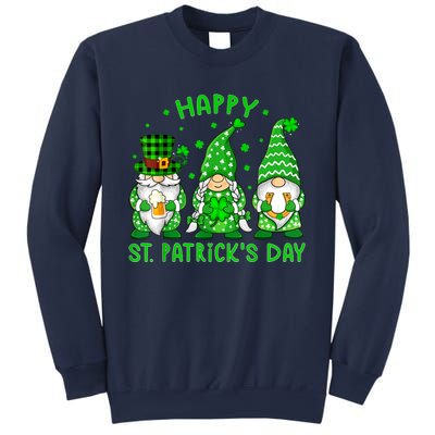 Happy St Patrick's Day Three Gnomes Shamrock Women Sweatshirt