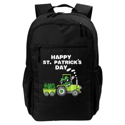 Happy St Patricks Day Shamrock Tractor Clover Daily Commute Backpack