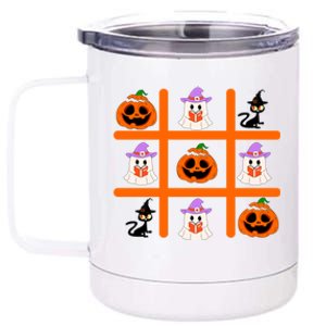 Halloween School Prarty Prek Teachers Spooky Season Trick Gift 12 oz Stainless Steel Tumbler Cup