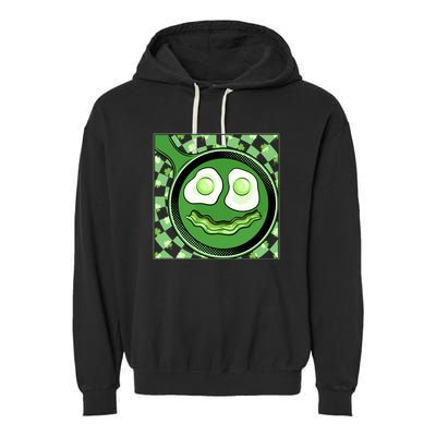 Happy St Patricks Day Green Eggs And Bacon Smile Garment-Dyed Fleece Hoodie