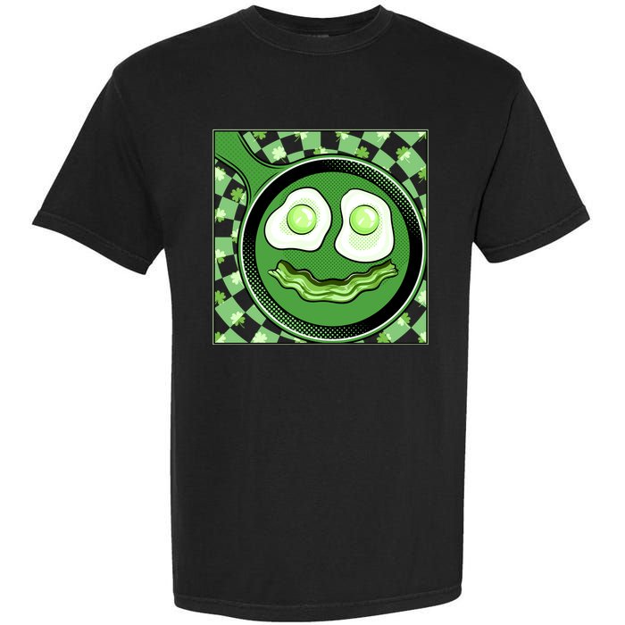 Happy St Patricks Day Green Eggs And Bacon Smile Garment-Dyed Heavyweight T-Shirt
