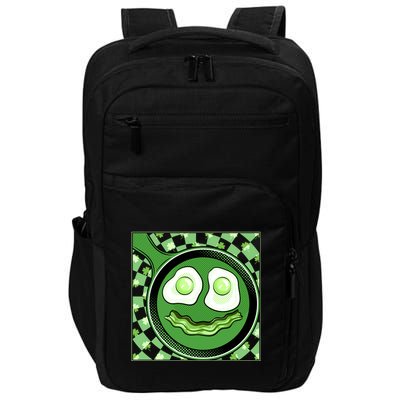 Happy St Patricks Day Green Eggs And Bacon Smile Impact Tech Backpack