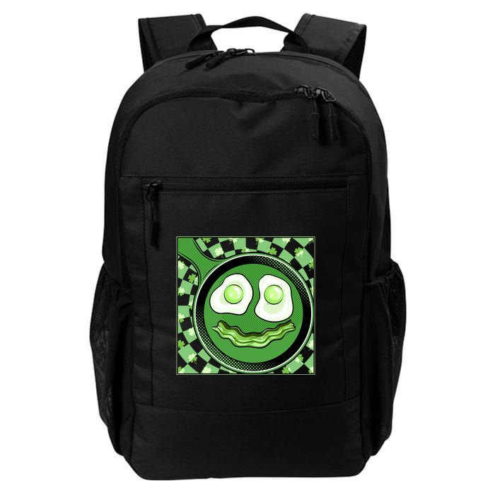 Happy St Patricks Day Green Eggs And Bacon Smile Backpack