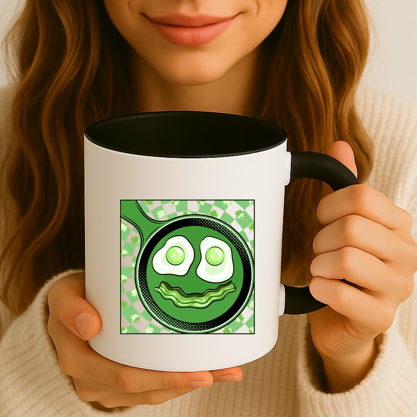 Happy St Patricks Day Green Eggs And Bacon Smile Mug