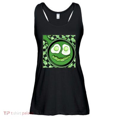 Happy St Patricks Day Green Eggs And Bacon Smile Ladies Essential Flowy Tank