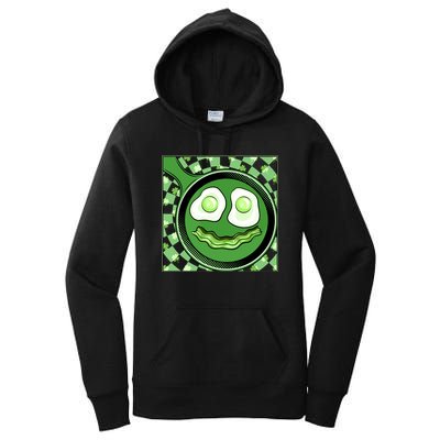 Happy St Patricks Day Green Eggs And Bacon Smile Women's Pullover Hoodie