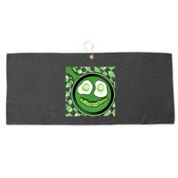 Happy St Patricks Day Green Eggs And Bacon Smile Large Microfiber Waffle Golf Towel