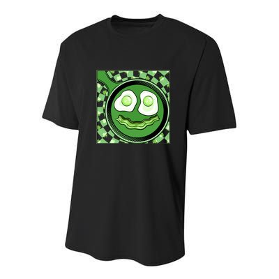 Happy St Patricks Day Green Eggs And Bacon Smile Youth Performance Sprint T-Shirt