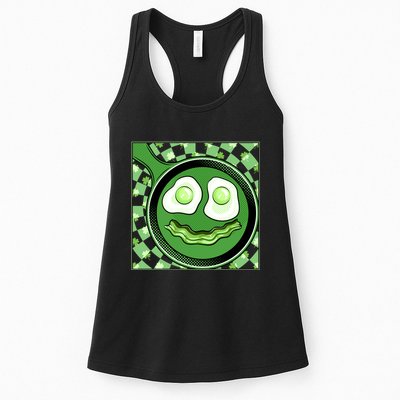 Happy St Patricks Day Green Eggs And Bacon Smile Womens Tank Top