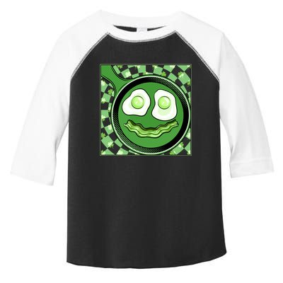 Happy St Patricks Day Green Eggs And Bacon Smile Toddler Fine Jersey T-Shirt