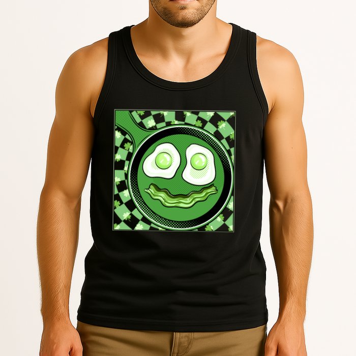 Happy St Patricks Day Green Eggs And Bacon Smile Tank Top