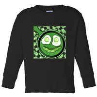Happy St Patricks Day Green Eggs And Bacon Smile Toddler Long Sleeve Shirt