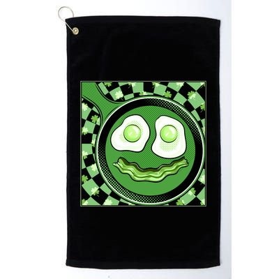 Happy St Patricks Day Green Eggs And Bacon Smile Golf Towel