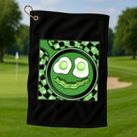 Happy St Patricks Day Green Eggs And Bacon Smile Golf Towel