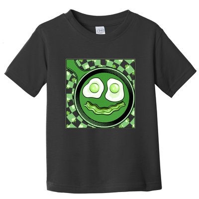 Happy St Patricks Day Green Eggs And Bacon Smile Toddler T-Shirt