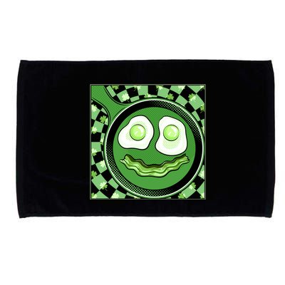 Happy St Patricks Day Green Eggs And Bacon Smile Microfiber Hand Towel