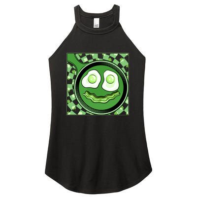 Happy St Patricks Day Green Eggs And Bacon Smile Women's Perfect Tri Rocker Tank