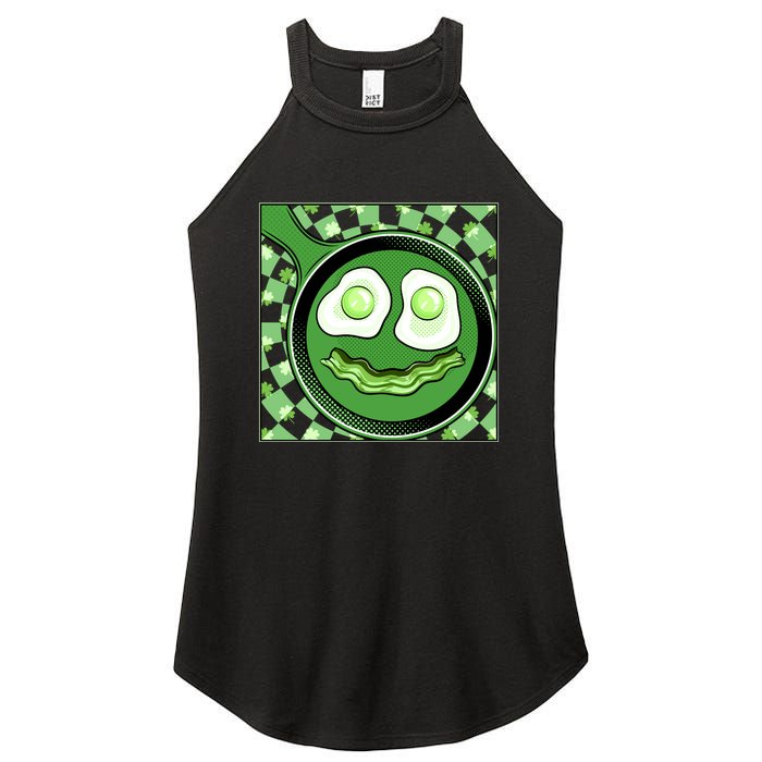 Happy St Patricks Day Green Eggs And Bacon Smile Women's Perfect Tri Rocker Tank