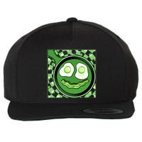 Happy St Patricks Day Green Eggs And Bacon Smile Wool Snapback Cap
