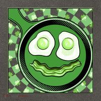 Happy St Patricks Day Green Eggs And Bacon Smile Cotton Canvas Backpack