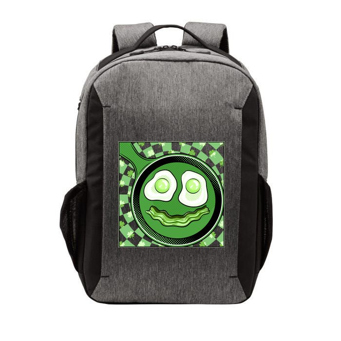 Happy St Patricks Day Green Eggs And Bacon Smile Vector Backpack