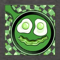 Happy St Patricks Day Green Eggs And Bacon Smile Vector Backpack